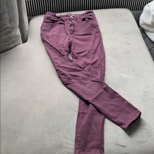 Pacsun Super High Rise Burgundy Skinny Jeans